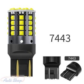 T20 W21-5W LED AUTÓ ÉGŐ ,  IZZÓ  SMD LED 7443