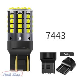 T20 W21-5W LED AUTÓ ÉGŐ ,  IZZÓ  SMD LED 7443