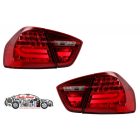 LED-es fényszórók BMW 3-as sorozatú E90 (2005-2008) LED-es  LCI Design Red / Smoke