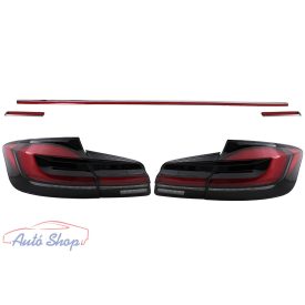   BMW F10  Piros fekete LED BAR Hátsó lámpa szett dinamikus szekvenciális kanyarodófény-frissítéssel LCI G30-ra 2010-2017