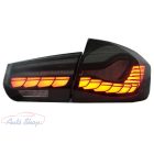 BMW F30 Pre LCI és LCI (2011-2019) F35 F80 OLED Füst / Red , dinamikus szekvenciális kanyarodó lámpával . M4 Desing