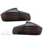 BMW F30 Pre LCI és LCI  hátsó lámpák M Look Black Line BMW 3-as sorozatú (2011-2019) Red Smoke átalakítás LCI-dizájnra dinamikus szekvenciális kanyarodó lámpával