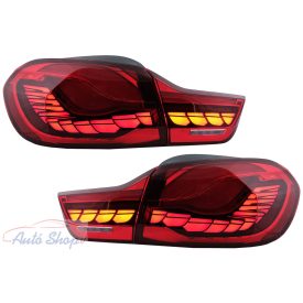   OLED hátsó lámpák BMW 4-es széria F32 F33 F36 M4 F82 F83 (2013-03.2019) modellekhez, piros színben, dinamikus szekvenciális irányjelzővel.