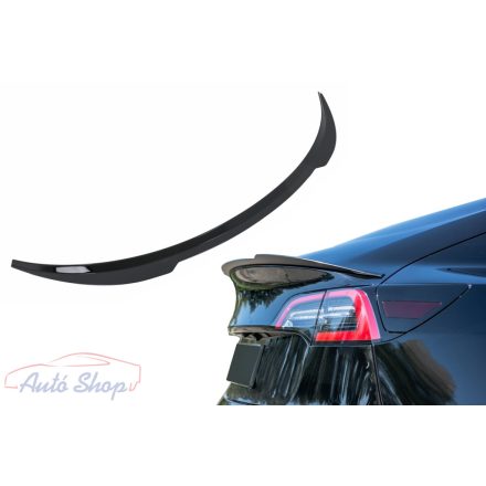 Tesla Model 3 fényes fekete Sport Performance style  csomagtartó spoiler  légterelő  Optikai tuning 2017-