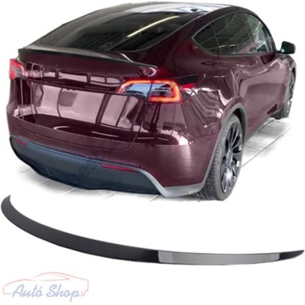 Tesla Model Y fényes fekete Performance csomagtartó spoiler  légterelő  Optikai tuning 2020-
