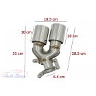 BMW 5 Széria G30,G31,G38 ,  6 Széria  G32 (2016-2020) 540i Design Króm  Kipufogó vég