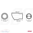 UNIVERZÁLIS ÉGETETT KRÓM KIPUFOGÓVÉG