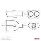 UNIVERZÁLIS DUPLA ÉGETETT KRÓM KIPUFOGÓVÉG M STYLE