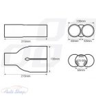 UNIVERZÁLIS DUPLA POLÍROZOT KIPUFOGÓ VÉG !!!