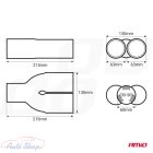 UNIVERZÁLIS FÉNYES FEKETE DUPLA POLÍROZOTT KIPUFOGÓVÉG