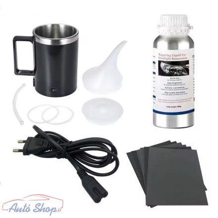 Fényszóró felújító szett, “gőzköcsög” , Lámpa alkatrész ,  Javító szettek 200ml