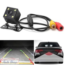   Éjjellátó 4 LED-es Autós HD CCD Első Nézet Szögletű Hátsó Kamera RV Parkolási Segéd, Parkolási segítség,Hátsó látási rendszer,Nagyfelbontású