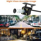 Éjjellátó 4 LED-es Autós HD CCD Első Nézet Szögletű Hátsó Kamera RV Parkolási Segéd, Parkolási segítség,Hátsó látási rendszer,Nagyfelbontású