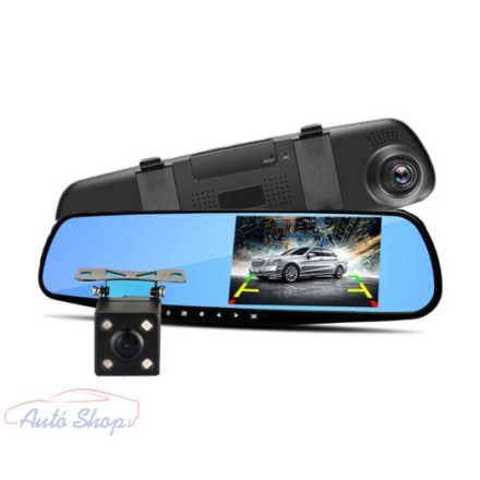 Visszapillantó tükör kamera Full HD 1080P,170º,4.5" LCD,Dual kamera , tolató kamera , menetrögzítés , G-Sensor