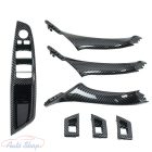 BMW F10 , F11 , F18 Carbon ajtóbehúzó kapaszkodó 7db-os szett ,  behajtós tükrös
