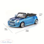 Mini Cooper S Cabriolet 1:32 Kék modellautó modell autó Minőségi termék