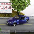 BURAGO BMW Z4  - 1:32 1/32 Kék modellautó modell autó Minőségi termék