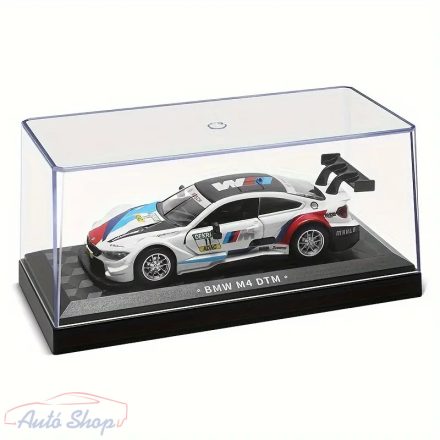 BMW M4 DTM  - 1:43 1/43 Fehér modellautó modell autó ajándék tároló doboz 