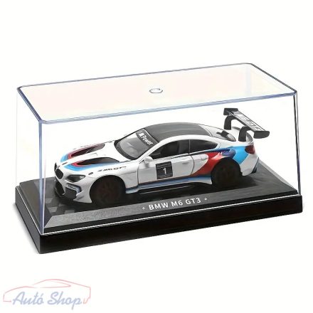 BMW M6 GT3  - 1:43 1/43 Fehér modellautó modell autó ajándék tároló doboz 