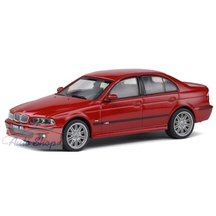 BMW E39 M5 5.0 V8 2003 - piros 1:43 1/43 Solido modellautó modell autó Minőségi termék