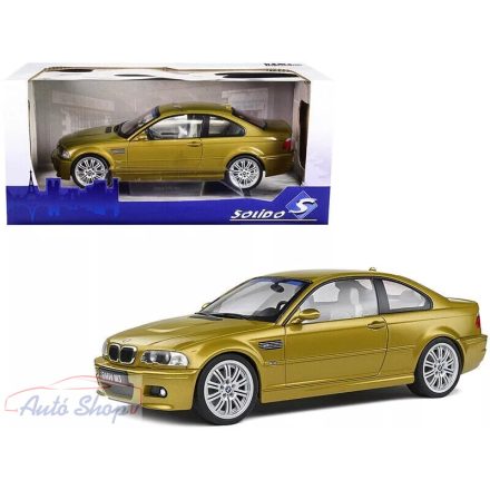 Bmw E46 M3 Sárga Solido 1:18 1/18 Solido modellautó modell autó