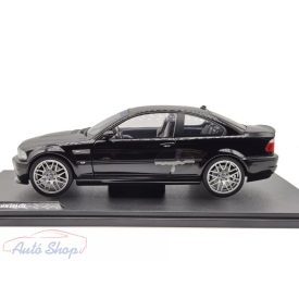   Bmw E46 M3 CSL Fekete Solido 1:18 1/18 Solido modellautó modell autó