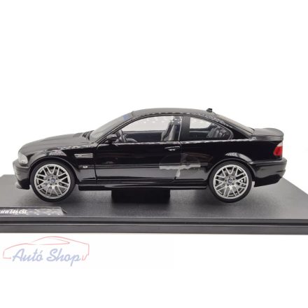 Bmw E46 M3 CSL Fekete Solido 1:18 1/18 Solido modellautó modell autó