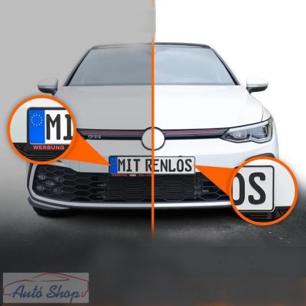 Keret nélküli rendszámtábla tartó 4 db időjárásálló keret nélküli Láthatatlan rendszámtáblatartó